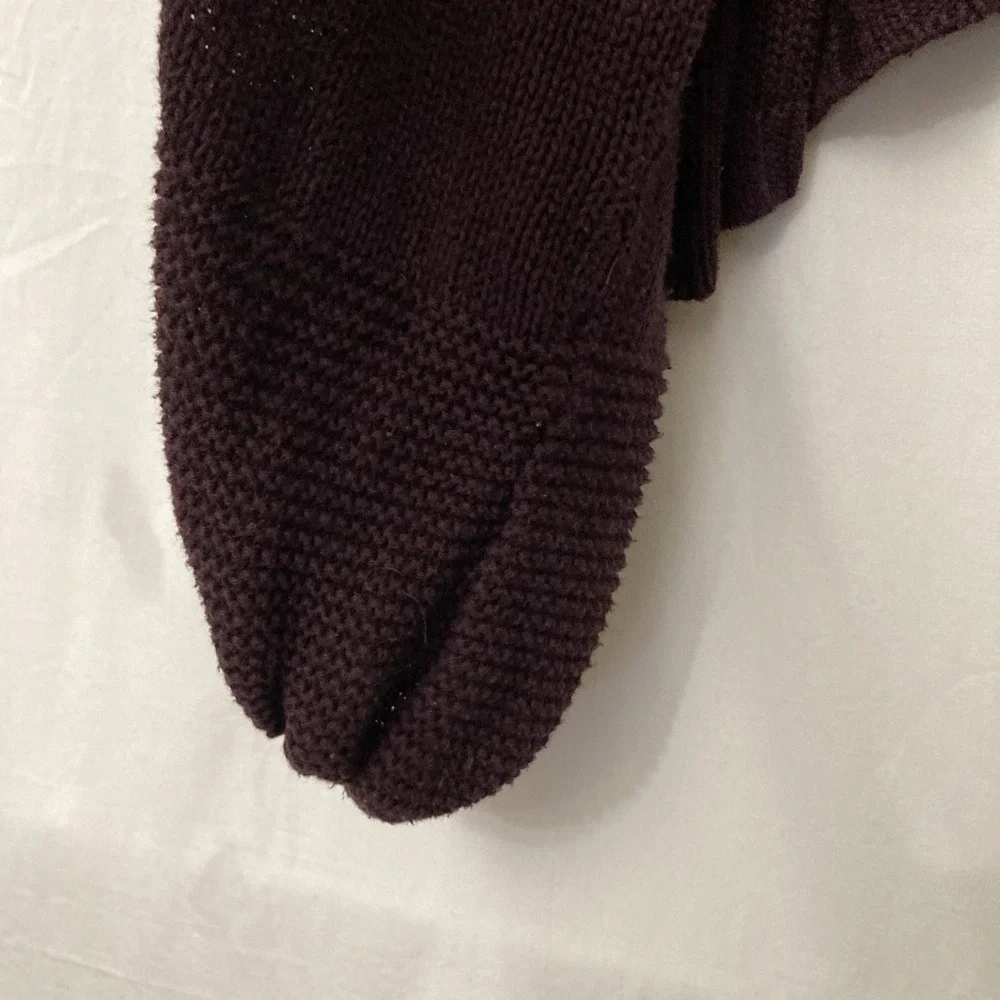 American Eagle Oversized Fit Maroon Open Front Long Sleeve Short Cardigan - SZ L